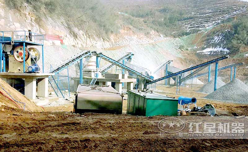 花崗巖制砂生產線現場二 花崗巖制砂生產線現場二