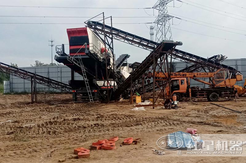 駐馬店建筑垃圾移動式碎石機現場 駐馬店建筑垃圾移動式碎石機現場