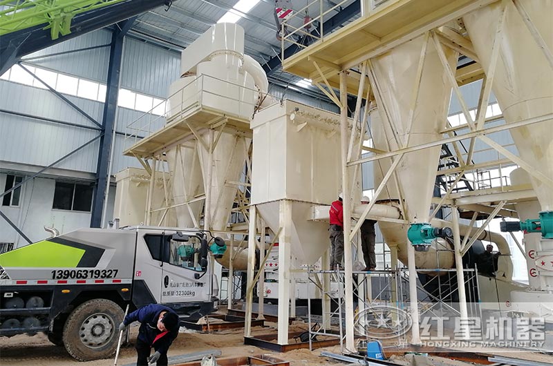 碳酸鈣工業深加工生產線安裝現場 碳酸鈣工業深加工生產線安裝現場