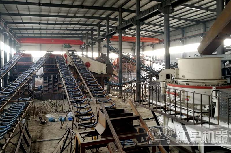 紅星河卵石制砂機承建現場 紅星河卵石制砂機承建現場