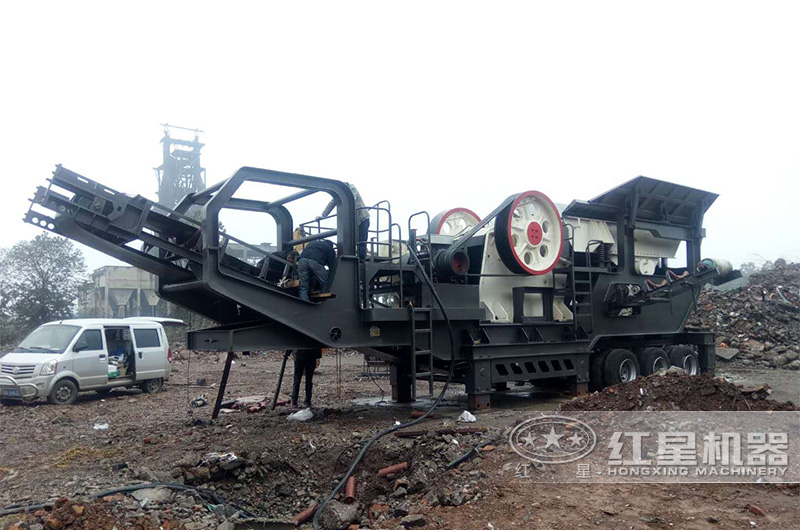 顎式移動破碎站---客戶現場