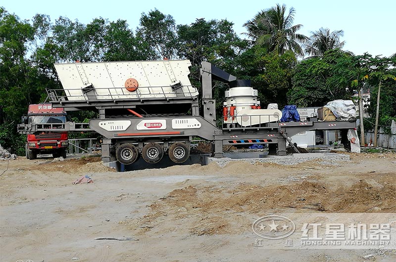 移動圓錐式破碎機現場 移動圓錐式破碎機現場