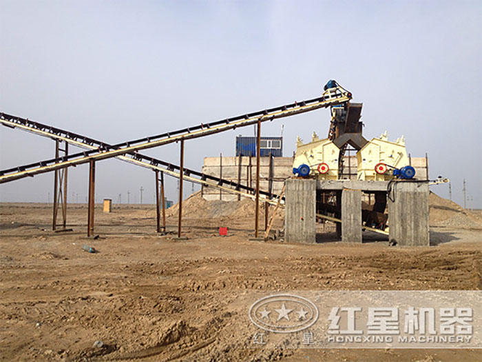 石灰石生產(chǎn)線現(xiàn)場安裝中