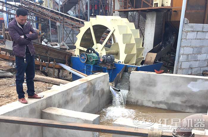 石子水洗設備現場