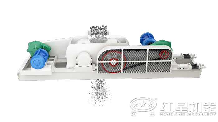 對(duì)輥破碎機(jī)破碎物料原理展示 對(duì)輥破碎機(jī)破碎物料原理展示