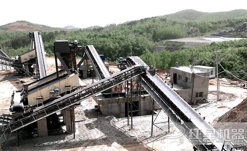 固定式人工制砂現場