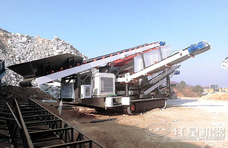 履帶大型移動(dòng)破石機(jī)