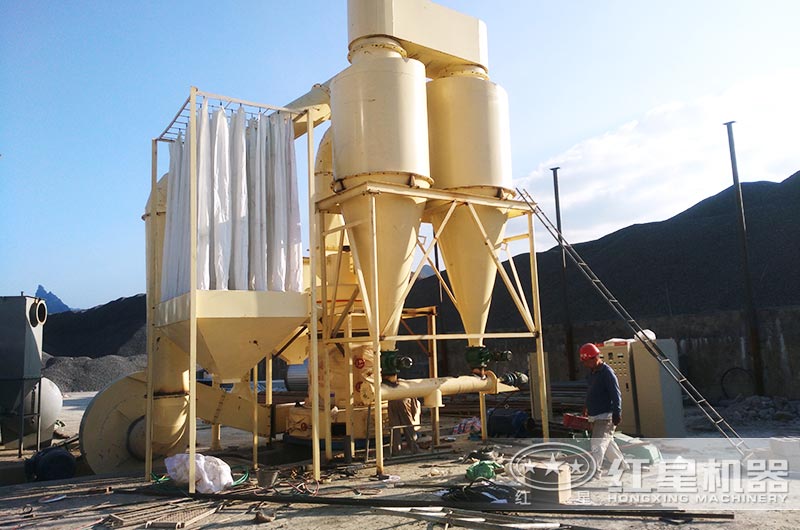 硅石粉加工現場