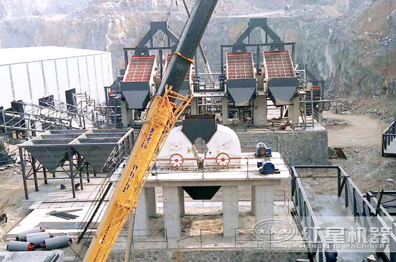 錘式破碎機現場