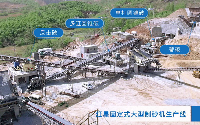固定式大型制砂機生產線安裝圖 固定式大型制砂機生產線安裝圖