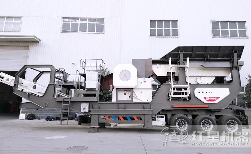 時產300噸石灰石移動式破碎站廠區圖 時產300噸石灰石移動式破碎站廠區圖