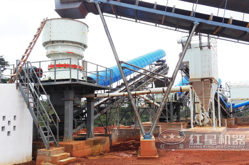 大型圓錐破生產現場