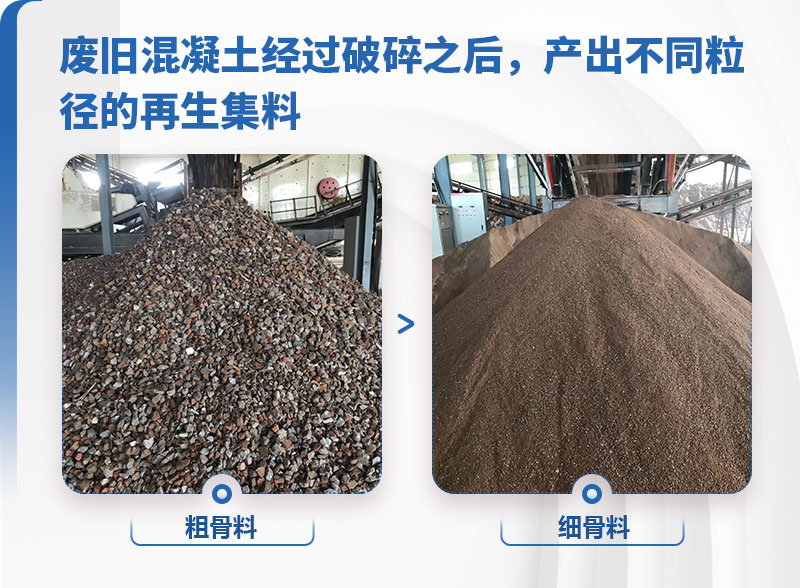 廢棄混凝土破碎后的成品骨料 廢棄混凝土破碎后的成品骨料