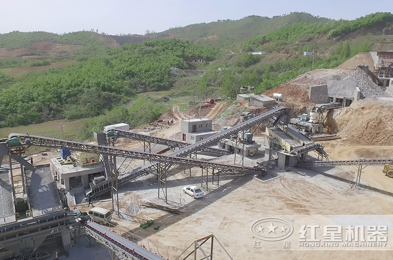 河北時(shí)產(chǎn)1000噸石頭破碎生產(chǎn)線