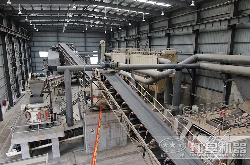 淮安大型固定式破碎機建筑垃圾處理現(xiàn)場