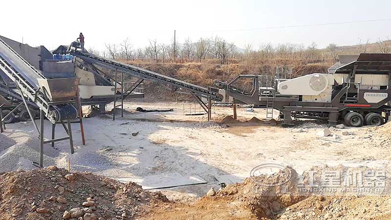 移動式珍珠巖制砂生產線現場 移動式珍珠巖制砂生產線現場