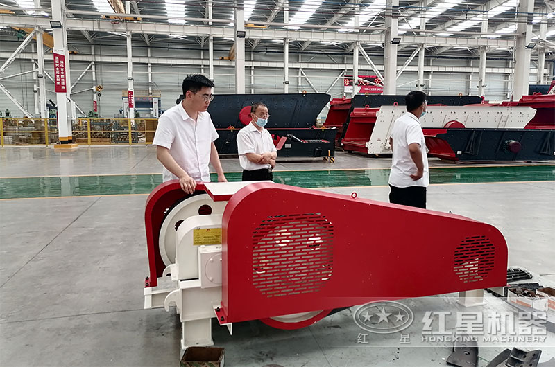 客戶考察對輥破碎機