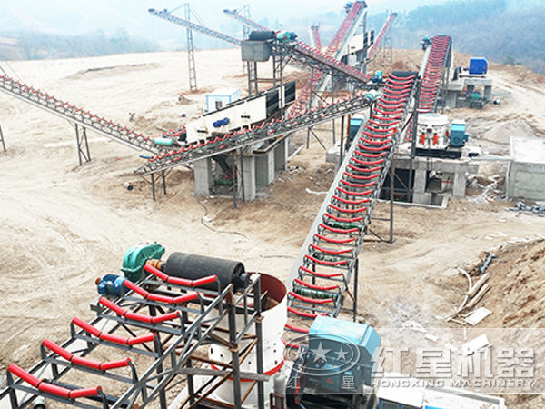 高質、高產能800萬噸砂石生產線設備現場