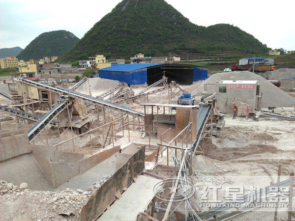 制砂生產(chǎn)線現(xiàn)場