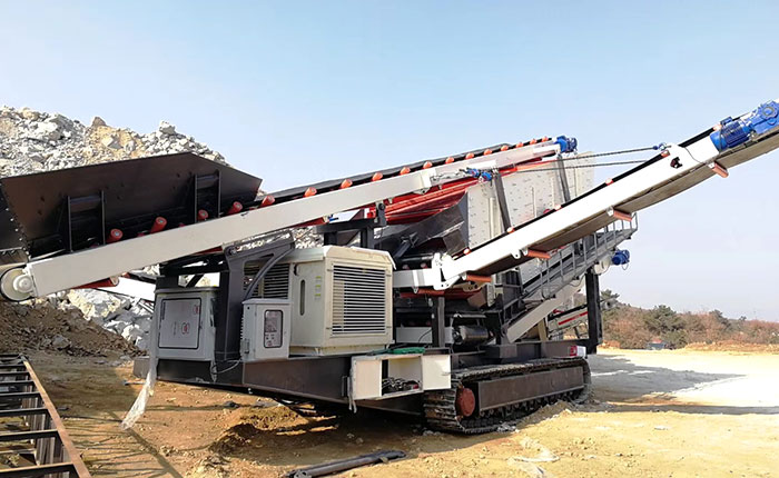 履帶移動碎石機現場作業圖 履帶移動碎石機現場作業圖