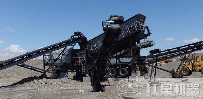 新型車載碎石機處理廢石料 新型車載碎石機處理廢石料