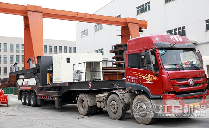 車頭牽引開著走的半掛車式砂石機(jī)_半掛車沙石料破碎機(jī) 車頭牽引開著走的半掛車式砂石機(jī)_半掛車沙石料破碎機(jī)