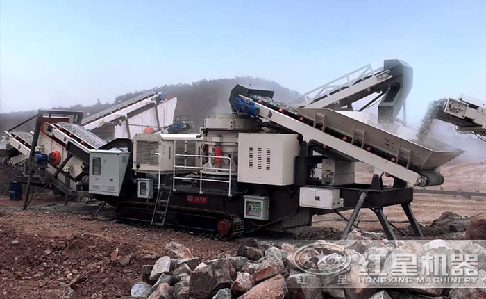 履帶移動破碎站搭載圓錐破碎機 履帶移動破碎站搭載圓錐破碎機