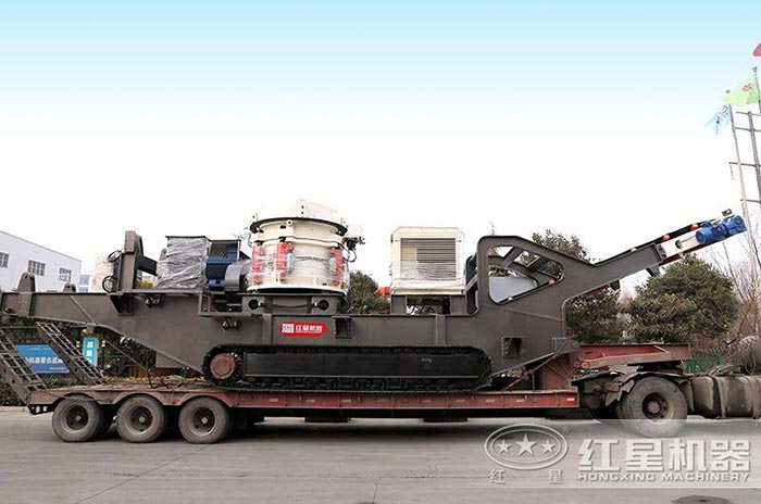 履帶移動石料破碎機搭載圓錐破碎機 履帶移動石料破碎機搭載圓錐破碎機