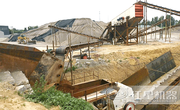 山東濰坊破碎生產線現場 山東濰坊破碎生產線現場