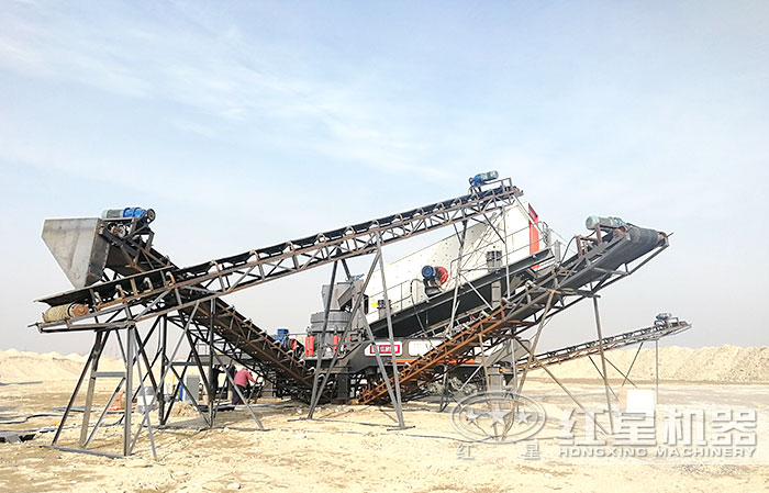 半掛車式移動破碎生產(chǎn)線