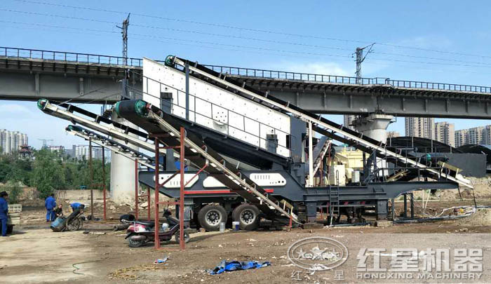 移動式反擊破碎篩分站在高鐵中的應用 移動式反擊破碎篩分站在高鐵中的應用