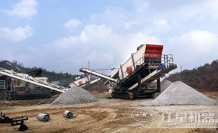 履帶移動制砂機施工現(xiàn)場 履帶移動制砂機施工現(xiàn)場