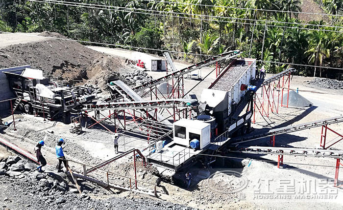 可移動砸石作業現場