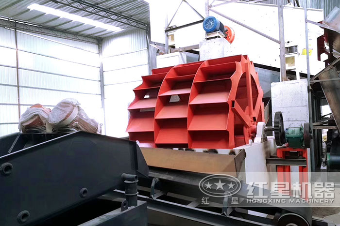 安徽室內三輪斗洗砂機用戶安裝現場