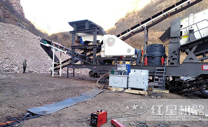 移動粉碎機搭載圓錐破碎機 移動粉碎機搭載圓錐破碎機