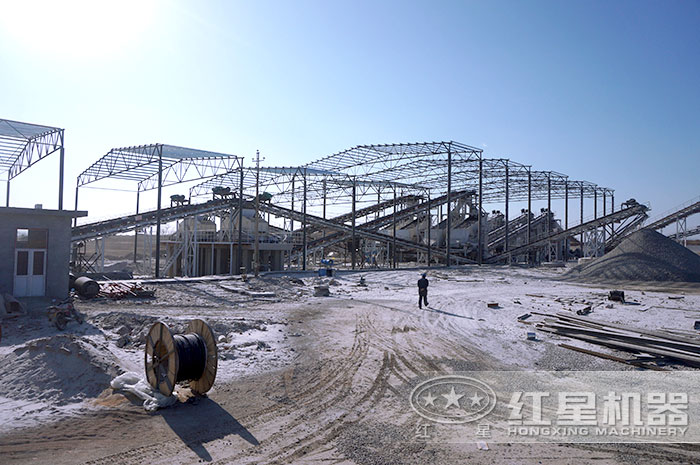 大規模石頭加工成石子廠