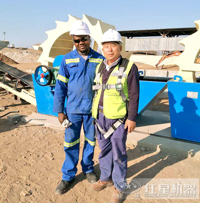 紅星水洗砂設備售后現場