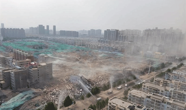 鄭州城中村拆除現場